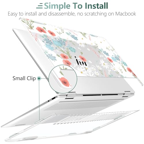 Batianda Premium Crystal Clear Case for HP Envy x360 16-inch 2-in-1 Laptop 2024 Release, Creative Patterns Ultra-Slim Lightweight Scratch-Resistant Hard Shell with Professional Protection, Cute Flowers - Image 2