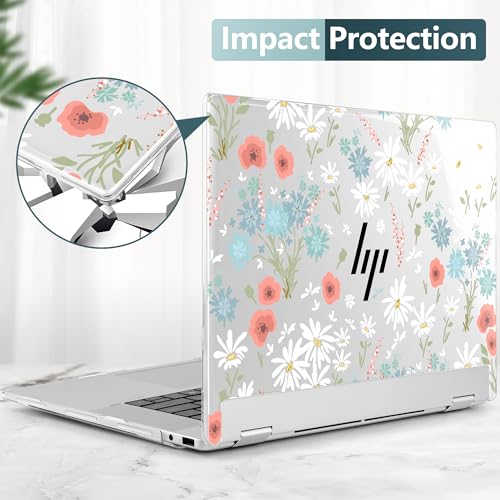 Batianda Premium Crystal Clear Case for HP Envy x360 16-inch 2-in-1 Laptop 2024 Release, Creative Patterns Ultra-Slim Lightweight Scratch-Resistant Hard Shell with Professional Protection, Cute Flowers - Image 5