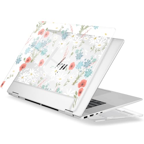 Batianda Premium Crystal Clear Case for HP Envy x360 16-inch 2-in-1 Laptop 2024 Release, Creative Patterns Ultra-Slim Lightweight Scratch-Resistant Hard Shell with Professional Protection, Cute Flowers - Image 1