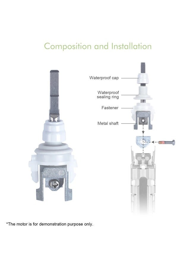 Kuflant Electric Toothbrush Link Rod Part Replacement Compatible with Philips Sonicare Toothbrush HX6920 HX9340 HX6730 HX6340 HX6530 HX9352 HX9382, Metal Shaft Repair Part with Tongue Scraper Cleaner - Image 3