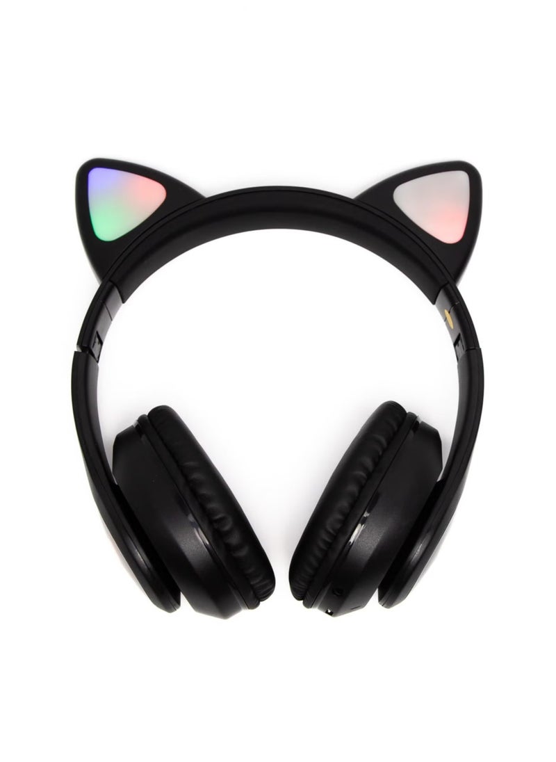 CAT STN-28 RGB Wireless Headphones | Bluetooth 5.0 for Seamless Connectivity | Stereo Sound with Deep Bass & Dynamic RGB Lighting | Built-in Mic for Hands-Free Calls | Adjustable Headband & Cushioned Earpads for Maximum Comfort | Long-Lasting Battery Life | Perfect for Gaming, Music & Work  - Image 3