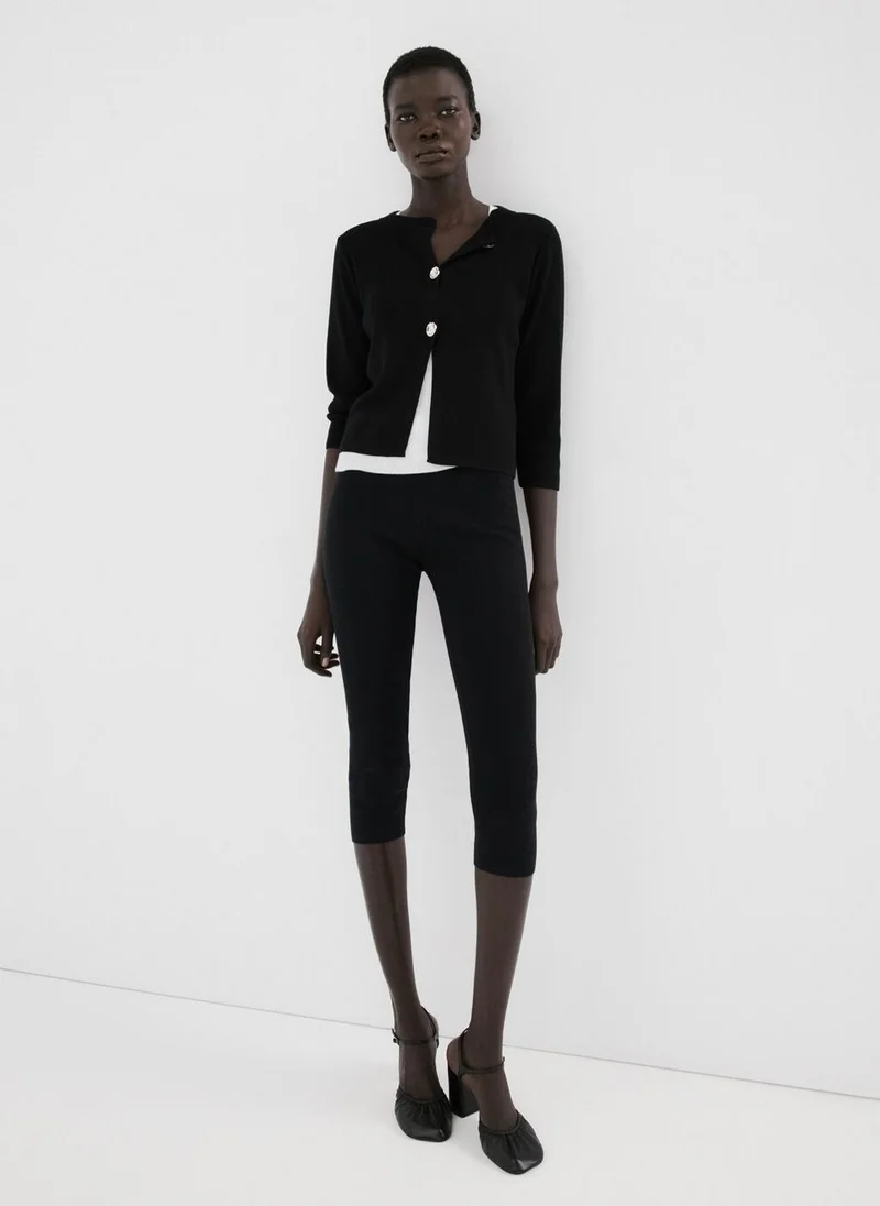 MANGO  Knitted cardigan with jewel button for Women | Best Price UAE