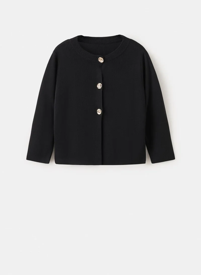 MANGO  Knitted cardigan with jewel button for Women | Best Price UAE