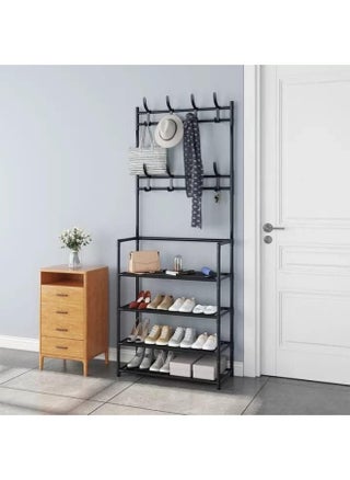 SUPAAR Coat Rack, 3-in-1 Hall Tree Shoe Bench with Coat Hat Umbrella Rack, Storage Shelves with 8 Hooks, Multifunctional Hallway Organizer - pzsku/Z70FCCC4E36419E0529BDZ/45/_/1737381254/b54b6e6d-0228-4760-ac58-b02af2f64268