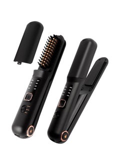 General Cordless Hair Straightening Brush, 2-in-1 Upgraded Portable Hair Straightening Brush, Fast Heat 3 Heat Settings, USB Charging Cordless Hair Straightener for Traveling  - Image 1