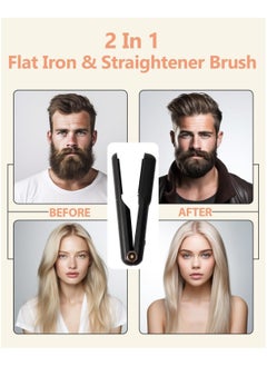 General Cordless Hair Straightening Brush, 2-in-1 Upgraded Portable Hair Straightening Brush, Fast Heat 3 Heat Settings, USB Charging Cordless Hair Straightener for Traveling  - Image 2