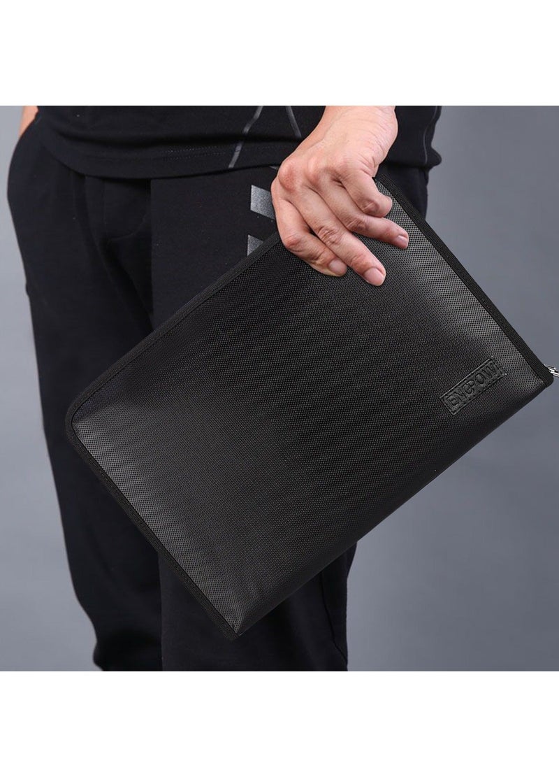 Captaintech 13 Pocket Expanding File Folder Document Organizer A4 Size Accordian File Folder Organizer Accordion Folder with Color Labels Zipper Closure Non-Itchy Silicone Coated Portable Filing Pouch - Image 4