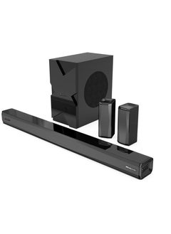Powerology Wireless Home Theater Sound Bar 5.1 Immersive Audio 5.1CH Dolby Audio, 735W Audio Max Power (P.M.P.O), 6.5" Powerful Woofer, Cinema Quality, Bluetooth 5.0, LED Display - Black  - Image 1