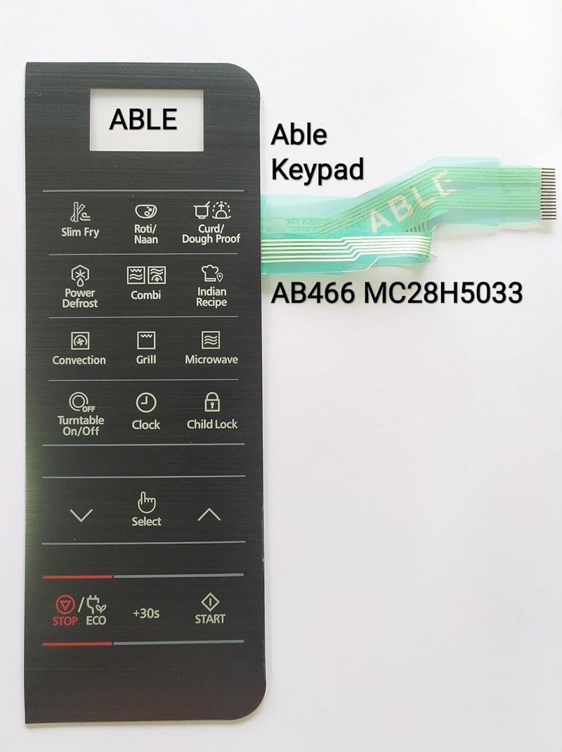 ABLE ميكروويف Able MC28H5033 مع لوحة مفاتيح غشاء سوداء - Image 2