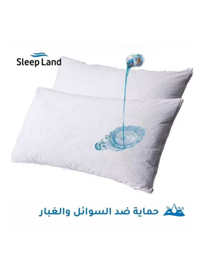 SleepLand Luxury hotel mattress pad package, 160 x 200 cm, 14 cm high, with a pillowcase set and two hotel pillows. - Image 2