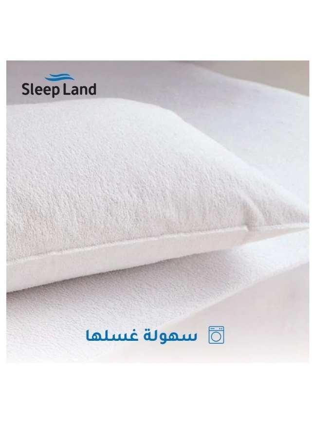 SleepLand Luxury hotel mattress pad package, 160 x 200 cm, 14 cm high, with a pillowcase set and two hotel pillows. - Image 4