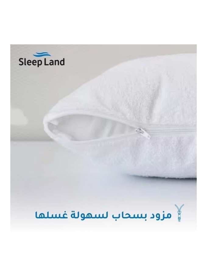 SleepLand Luxury hotel mattress pad package, 160 x 200 cm, 14 cm high, with a pillowcase set and two hotel pillows. - Image 3
