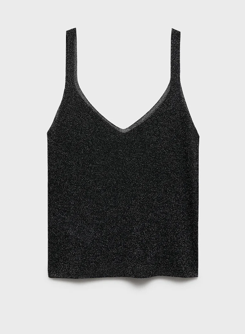 MANGO Strappy Crop Top