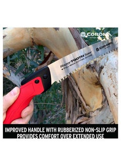 CORONA Razortooth Carbon Steel Curved Pruning Saw Silver and Red 14 Inch RS16020  - Image 5