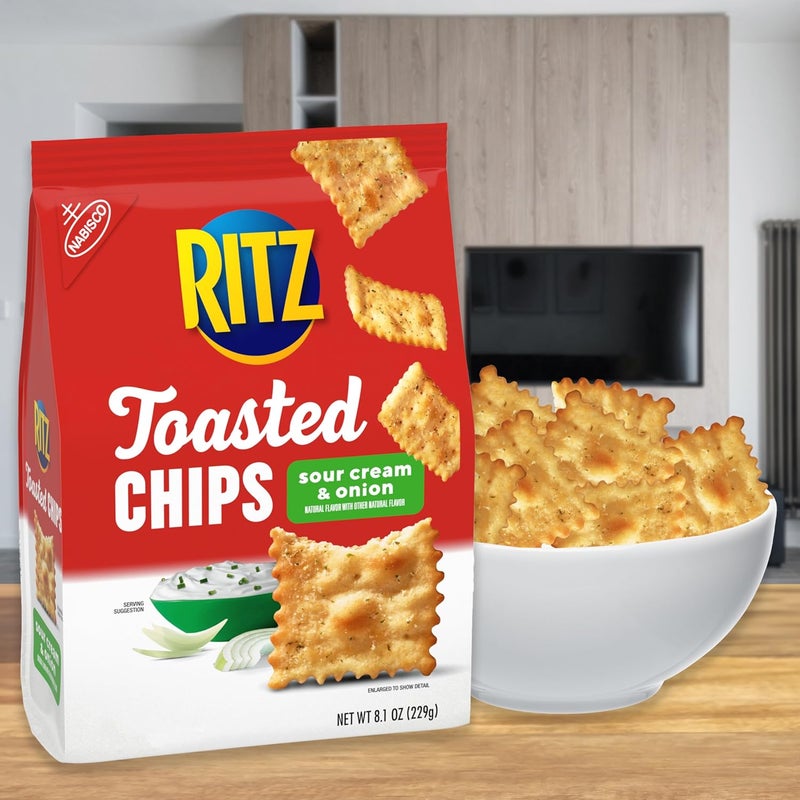 Ritz باقة ريتز من رقائق التوست - جبنة شيدر، كريمة حامضة وبصل، وقطع أصلية - 4 أكياس - Image 5
