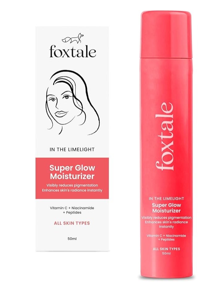 foxtale Vitamin C Super Glow Moisturizer with Niacinamide & Peptides, Visibly Reduces Pigmentation, Enhances Skins Radiance Instantly, For All Skin Types, Women & Men - 50ml - Image 1