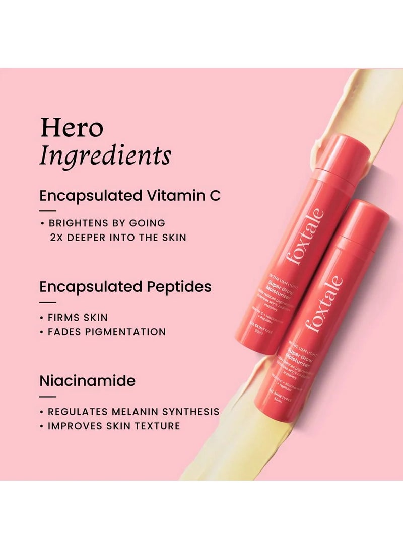 foxtale Vitamin C Super Glow Moisturizer with Niacinamide & Peptides, Visibly Reduces Pigmentation, Enhances Skins Radiance Instantly, For All Skin Types, Women & Men - 50ml - Image 5