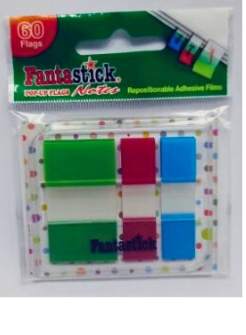 فانتاستيك أعلام منبثقة 45×25 مم، 60 علم/ 3 وسادات/ عبوة متعددة الألوان - Image 1
