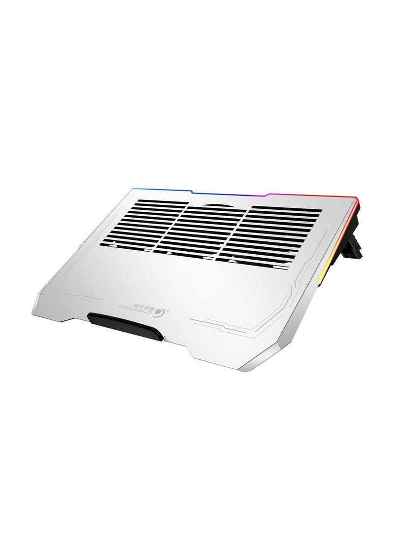 porodo Al RGB Console & Laptop Cooling Fan - Silver  - Image 3