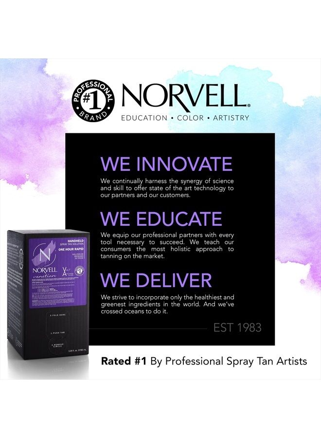 norvell Premium Professional Sunless Tanning Spray Tan Solution - Venetian One, 1 Gallon/128 fl.oz. - Image 3