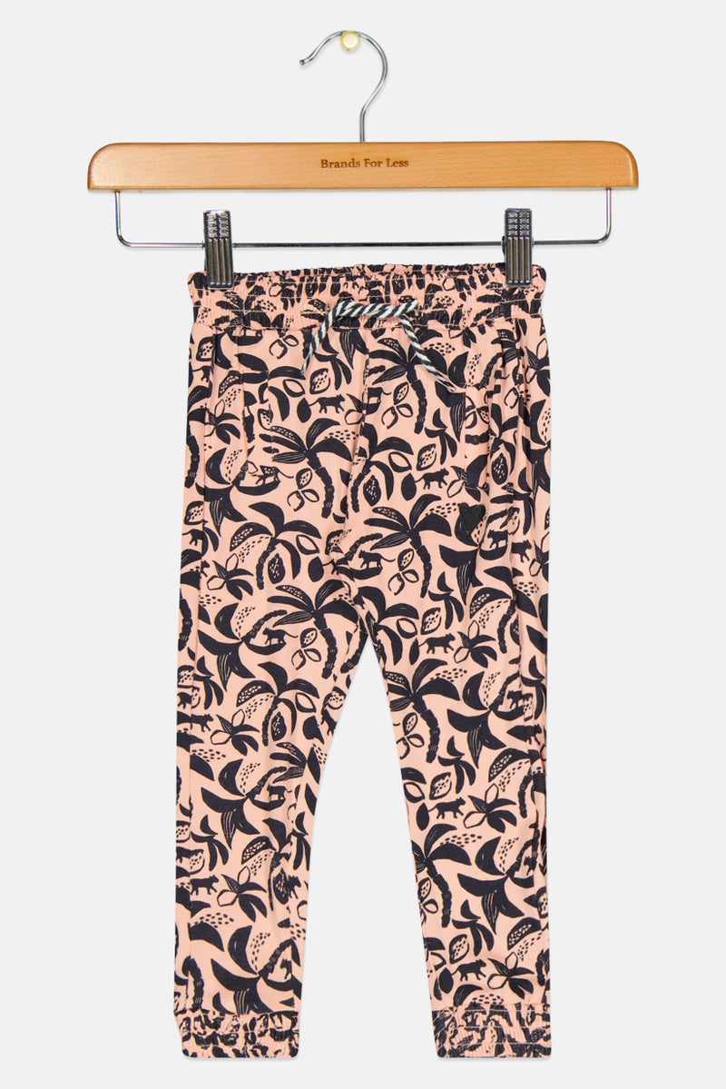 Feetje Toddlers Girl Drawstring Allover Print Jogger Pants, Multicolor - Image 1
