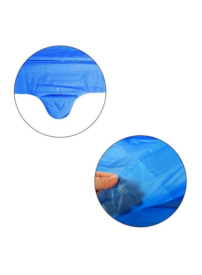 LazyMe LazyMe T-Shirt Carry-Out Bags Plastic Grocery Bags with Handles Shopping Bags in Bulk Restaurant Bags, Standard Supermarket Size,12 x 20 inch (50 Pcs, Blue) - Image 3