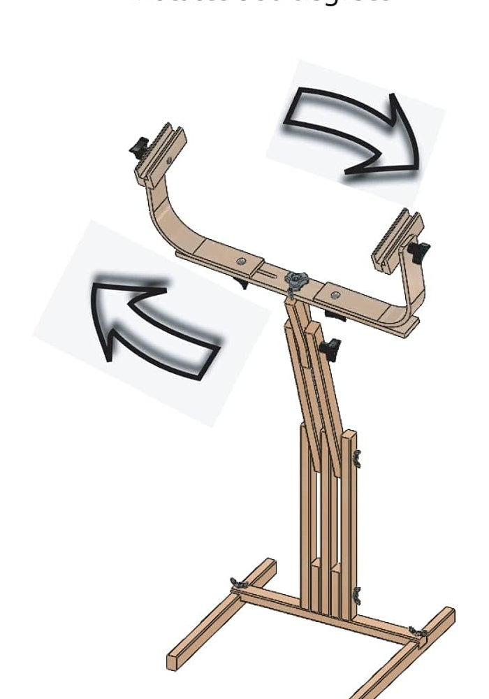 Edmunds Frank A. Universal Craft Stand - Adjustable Hoops and Scroll Frames Holder - Image 5