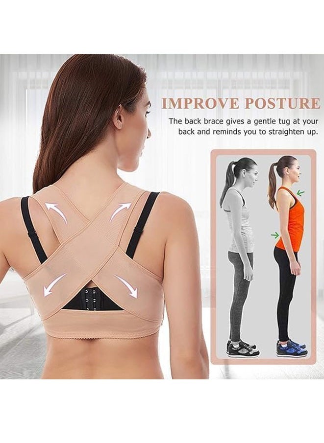 Muyixin Chest Brace Up for Women Posture Corrector Shapewear Vest Tops Bra Support Shaper Beige  - Image 3