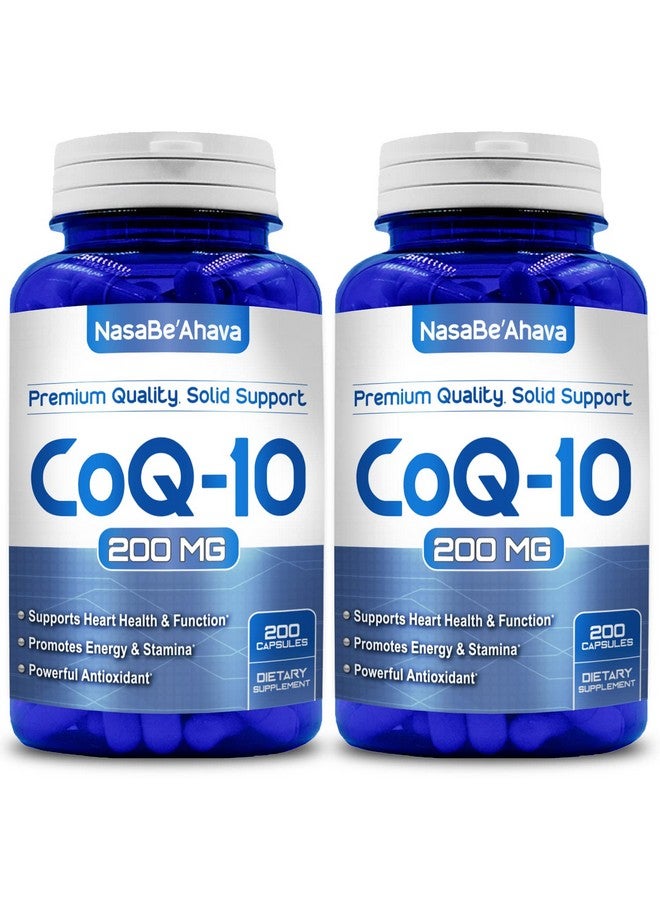NasaBeahava CoQ10 200mg Capsules | Vegan Friendly Coenzyme Q10 200mg from Easy Absorption Ubiquinone Supplement for Skin Heart and Energy Support | Made in The USA in cGMP Facilities (400 Servings) - Image 1