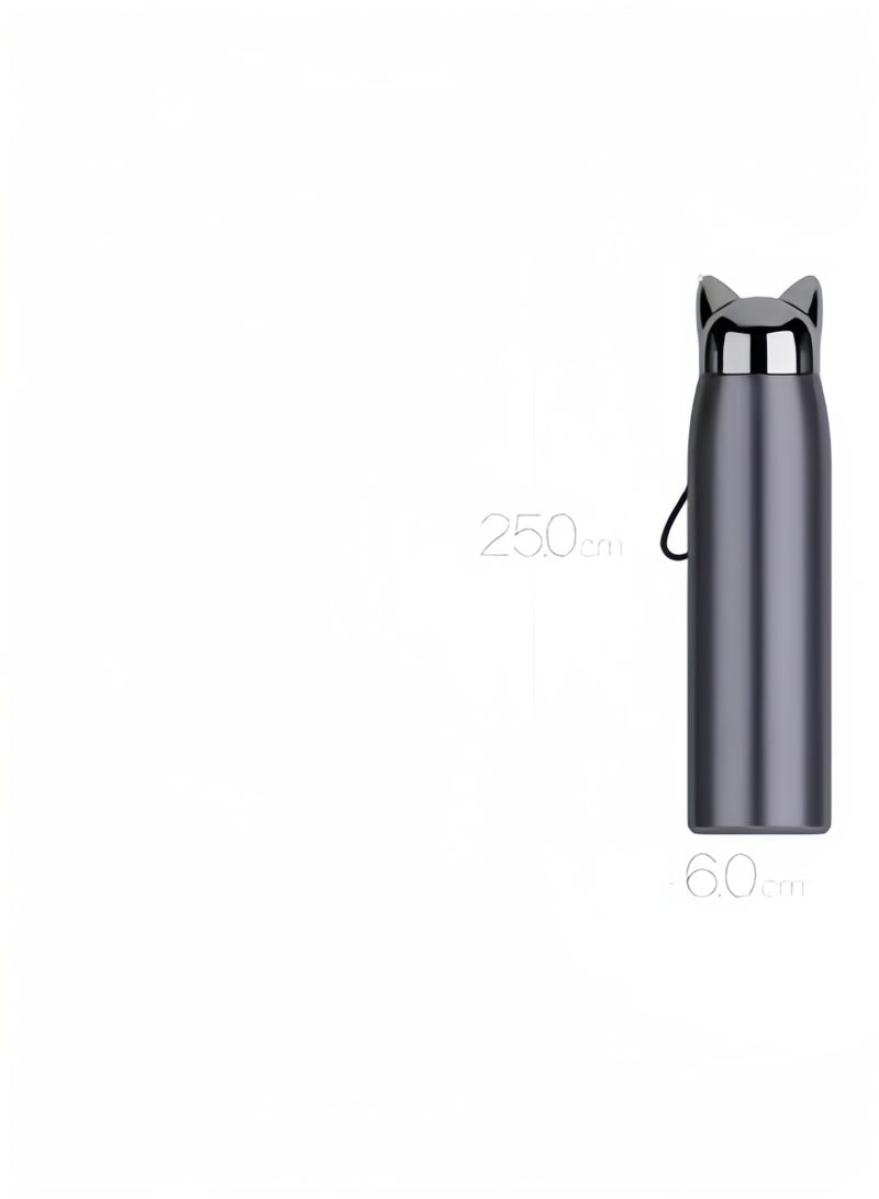 Halamodo 320ml 11oz Wall Hot Water Bottle Stainless Steel Vacuum Flasks,Cute Cats Ear Lid Tumbler Thermal Coffee Tea Travel Mug - Image 3