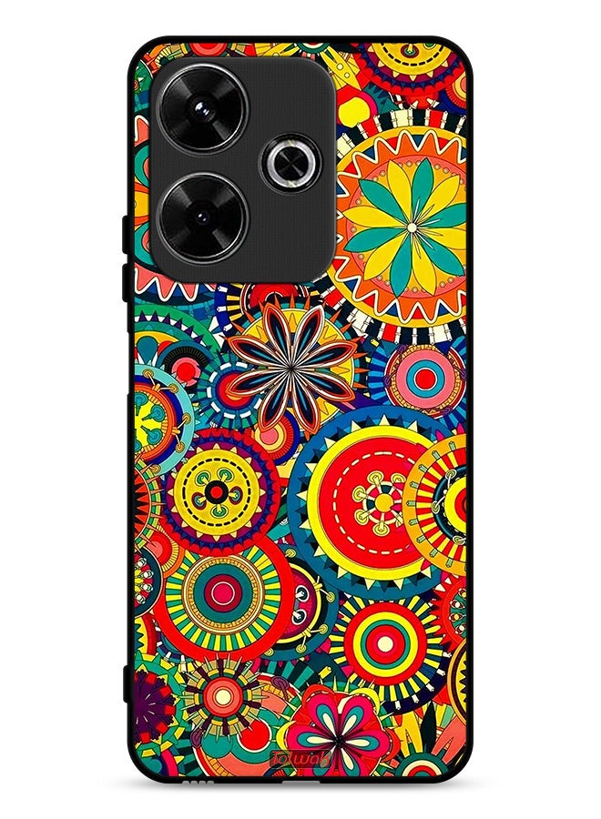 Tolwak Xiaomi Redmi 13 4G Protective Case Cover Colorful Mandala Pattern - Image 1