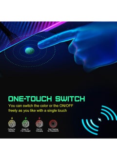 Rock Pow Wireless Charging RGB Gaming Mouse Pad 10W LED Mouse Mat 800x300x3MM 10 Light Modes Extra Large Mousepad Non-Slip Rubber Base Computer Keyboard Mat for Gaming MacBook PC Laptop Desk  - Image 5