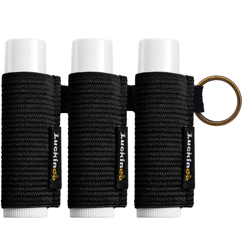 LUCKINEE 3PCS Lip Balm Holder Keychain Lip Gloss Keychain Holder Lipstick Holder Lip Balm Pouch Keychain Compatible with ChapStick, Burt's Bees, Christmas Stocking Stuffers - Image 1