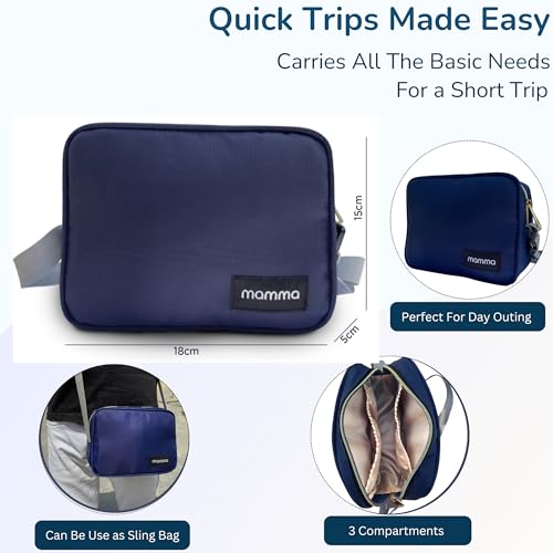 MAMMA Diaper Bag for Mothers for Travel | Baby Bag for Mother Travel, Diaper Bags for Mom and Hospital Bag for Delivery Women Includes Small Diaper Handbag for Day Outings with 9 Month Warranty - Image 5