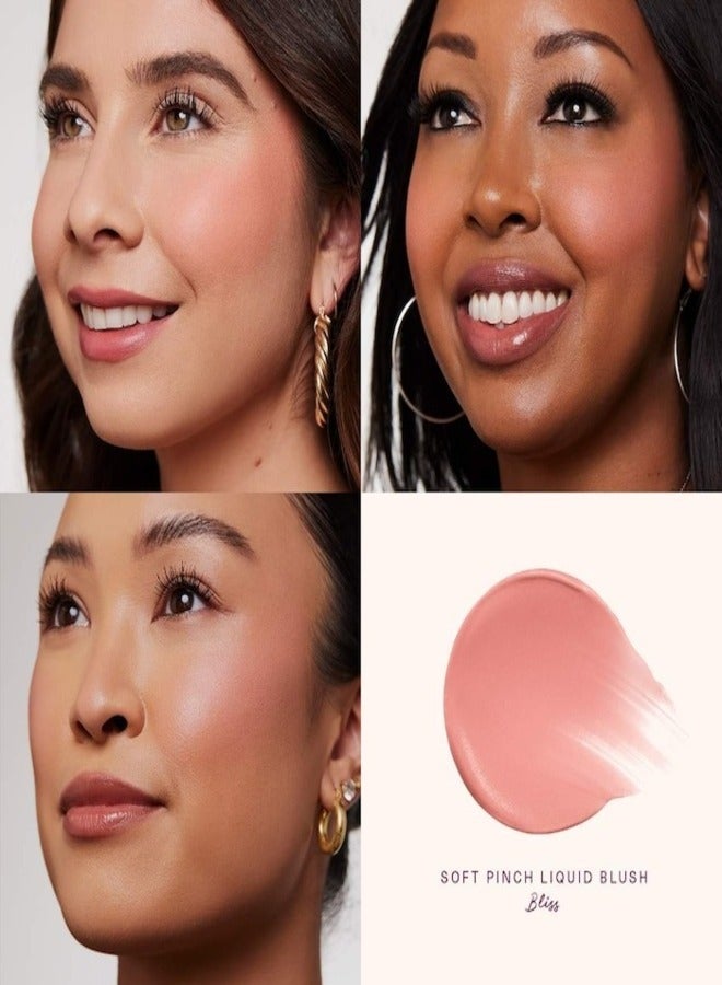 Rare Beauty Rare Beauty by Selena Gomez Soft Pinch Liquid Blush – Bliss - Matte Nude Pink, 7.5ml) | Weightless, Long-Lasting, Buildable Liquid Blush for a Natural, Radiant Glow  - Image 2