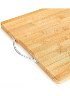 Lukadah Wood Cutting Board for Kitchen - Reversible Bamboo Cutting Board, Bamboo Cutting Boards for Kitchen, Extra Large Wood Cutting Board with Deep Juice Groove and Handle Heavy Duty Chopping board | 34cm x 24cm  - Image 3