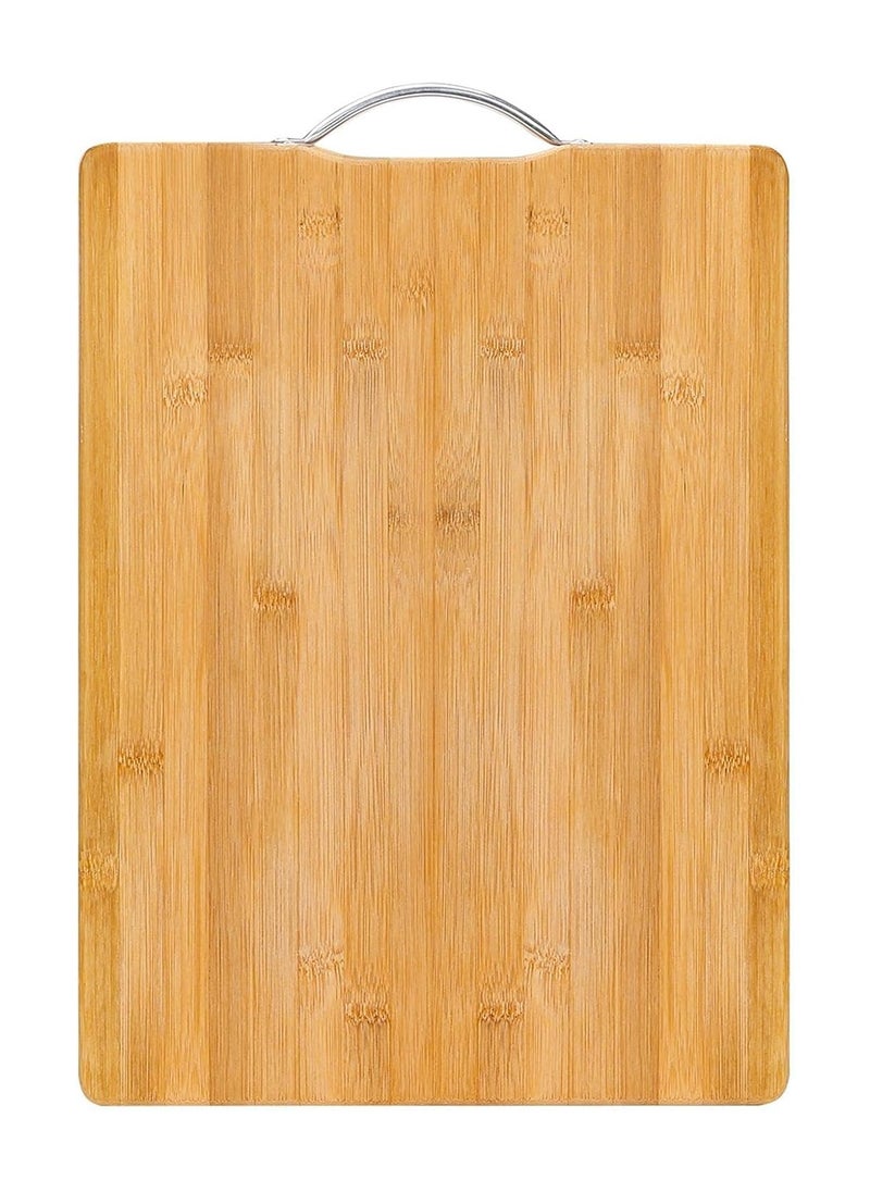 Lukadah Wood Cutting Board for Kitchen - Reversible Bamboo Cutting Board, Bamboo Cutting Boards for Kitchen, Extra Large Wood Cutting Board with Deep Juice Groove and Handle Heavy Duty Chopping board | 34cm x 24cm  - Image 1