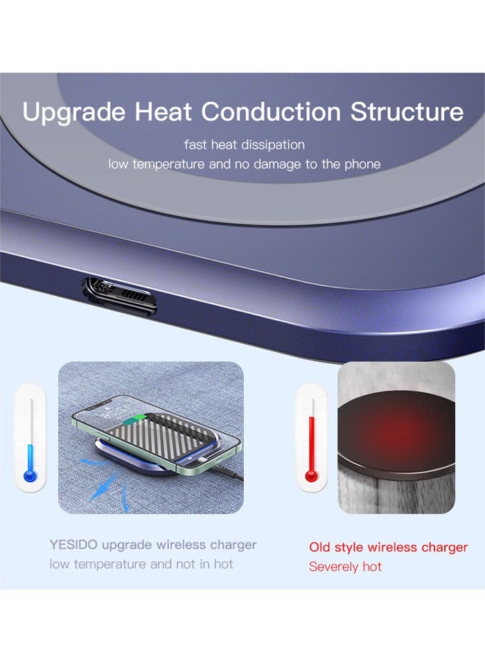 Yesido DS14 Competitive Price Ultra Light Wlastic Wireless Charger Plates - Black