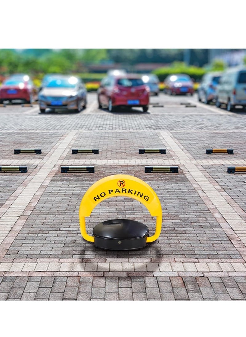 BERRY Berry Solar Parking Barrier With Remote Control | Anti Interface Car Parking Barrier - Yellow & Black With NO Parking Sticker | Car Parking Barrier Lock  - Image 2