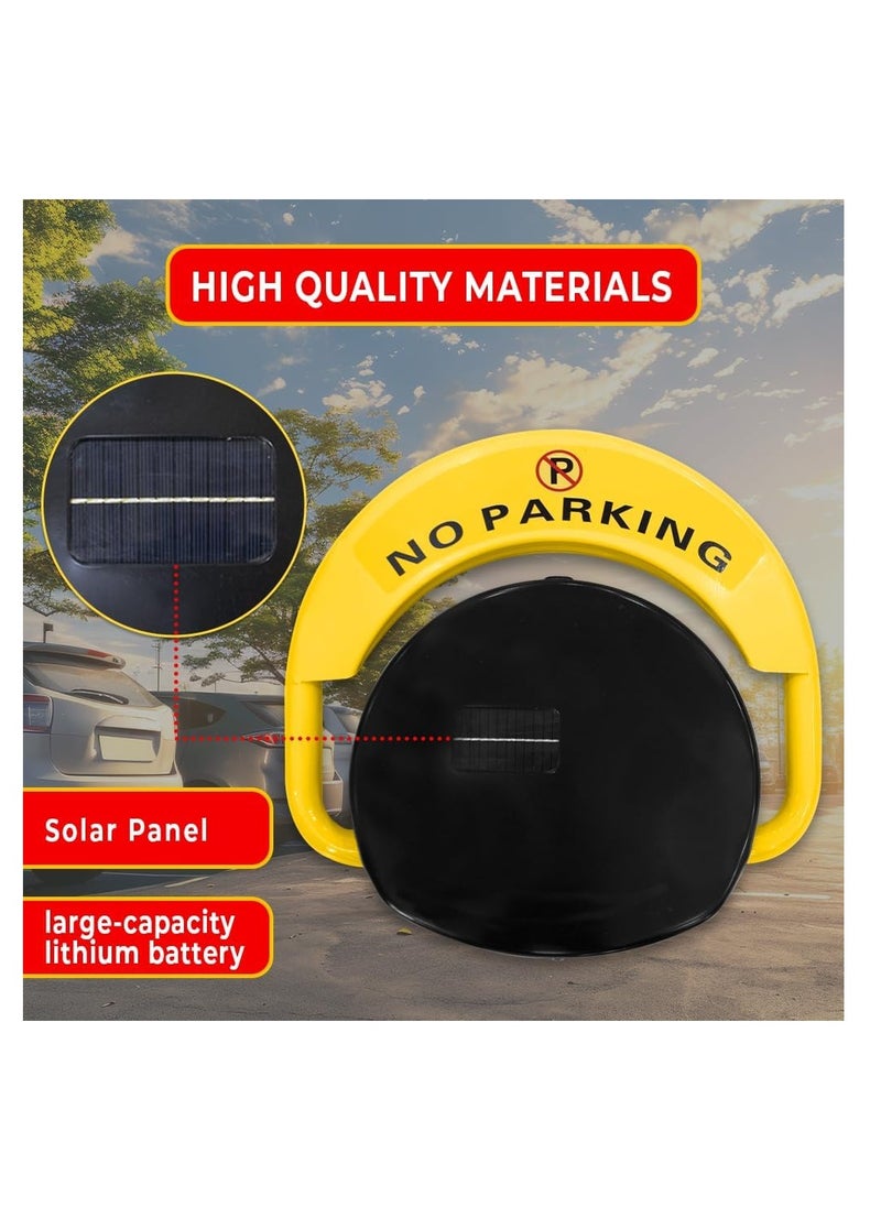 BERRY Berry Solar Parking Barrier With Remote Control | Anti Interface Car Parking Barrier - Yellow & Black With NO Parking Sticker | Car Parking Barrier Lock  - Image 3