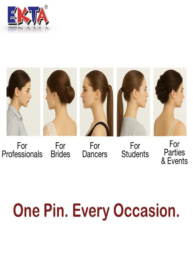EKTA PREMIUM BOB PINS for Women & Girls - Strong Hold Black Hair Pins with Soft Rounded Tips & Wavy Design - 250 Pcs Hair Accessories for Professional & Everyday Styling (BIG) - Image 5