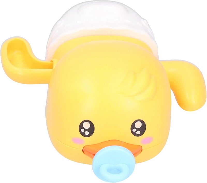 woobles Baby Bath Toys, Cute Duck Floating Wind-Up Swimming Pool Toys for Toddlers Kids Gifts (White) - Image 1