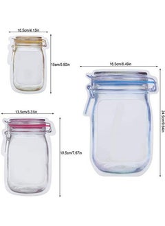 INKULTURE 30 Pcs Mason Jar Ziplock Bags Storage, Reusable Freezer Bags (Polyethylene, Multicolour) - pzsku/Z70FDB2A0B9E1507D988EZ/45/_/1738306742/c3e74cd8-f726-44c4-942b-34aa7427e24f