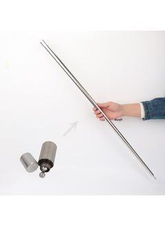 Shrink Bar Variable Flower Steel Shrink Bar Three Feather Flower Color Bouquet Metal Telescopic Stage Magic Props-Color:1 Steel Shrink Rod (flower Purchased Separately)