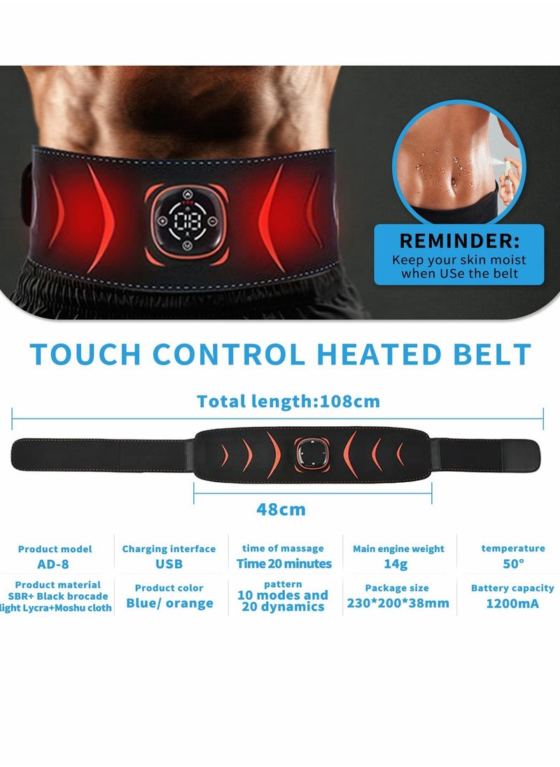 SYOSI "Heating Abs Toning Belt, Muscle Toner, Abdominal Training Belt  Workout Portable Fitness Equipment Office Home for Abdominal Arm & Leg  ​37""-55""（No remote control） Orange Black "  - Image 3
