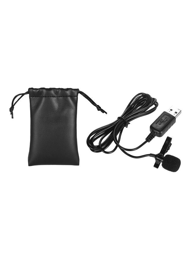 ميكروفون مكثف وصغير ومزود بقابس USB أسود - Image 3