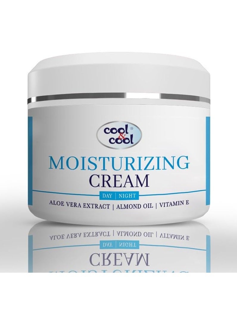 Cool & Cool Moisturizing Cream 50ML  Aloe Vera Extract  Almond Oil Vitamin E Hydrating Day and Night Cream for All Skin Types - Image 1