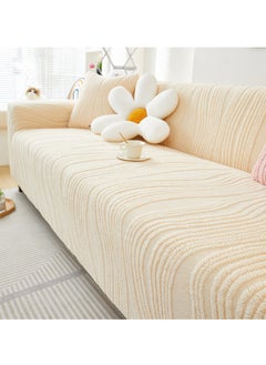 Sharpdo Sofa Cover Stretch Sofa Slipcover 4 Seater Sofa Protector Couch Covers Thick Non-Slip Fashion Nordic Style Washable Soft Large Size 235-300CM  - Image 5