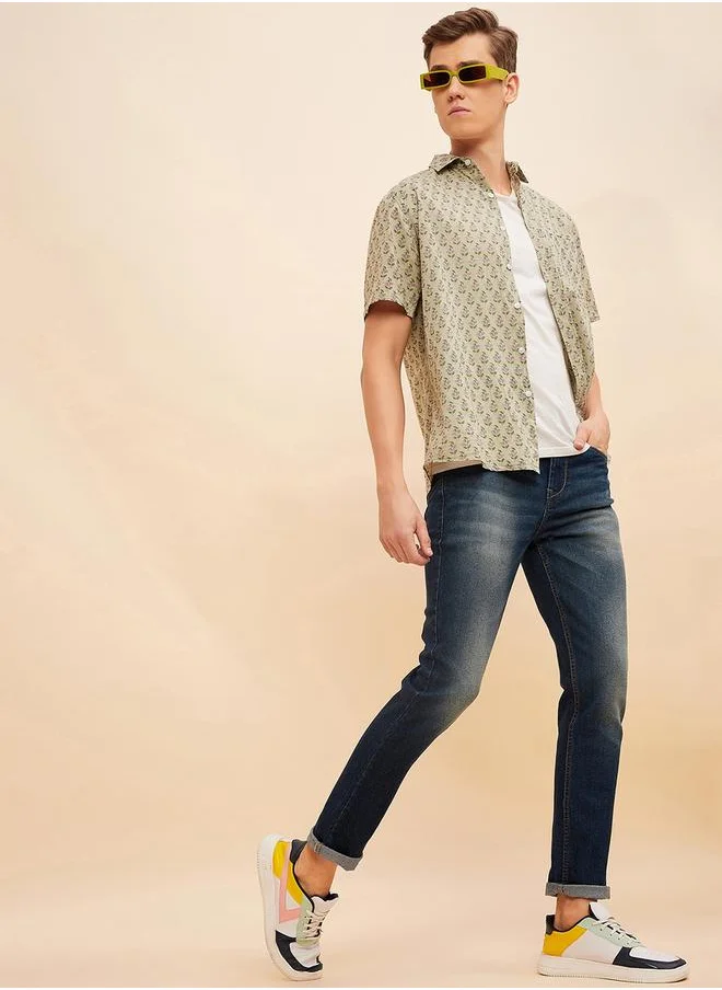 HIGH STAR Mid Rise Faded Regular Fit Jeans by Styli