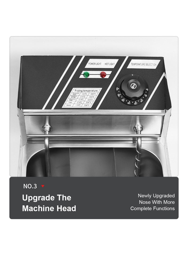 ET-LIFE - Deep Fryer 12L Temperature Control 1600W Large Capacity JCK12L Silver - Image 1